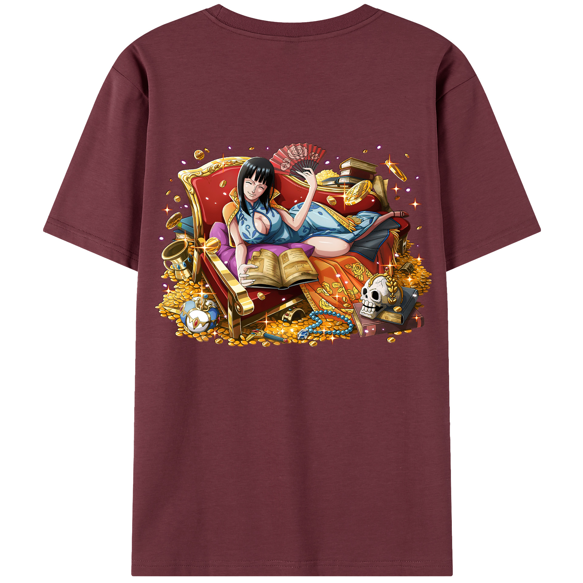 ワンピース ニコ・ロビン ONE PIECE Nico Robin 綿100％半袖Tシャツ（背面プリント）